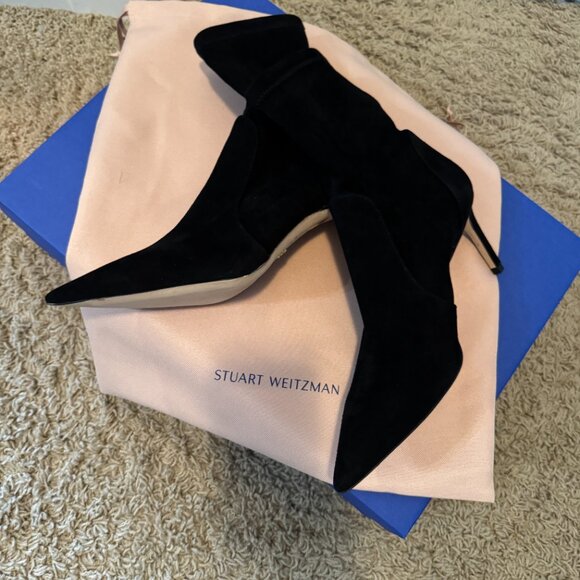 Stuart Weitzman black suede Stuart 75 stretch bootie - Picture 10 of 10